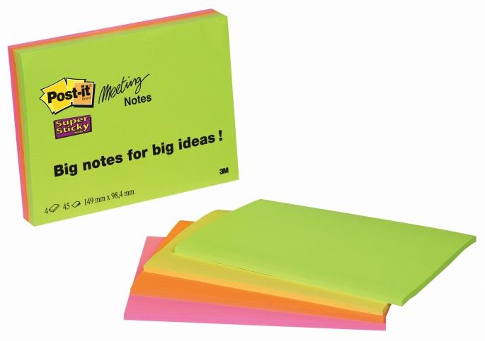 782483 Post-It 23142000 Post-It Meeting Notes 15x10(4) 